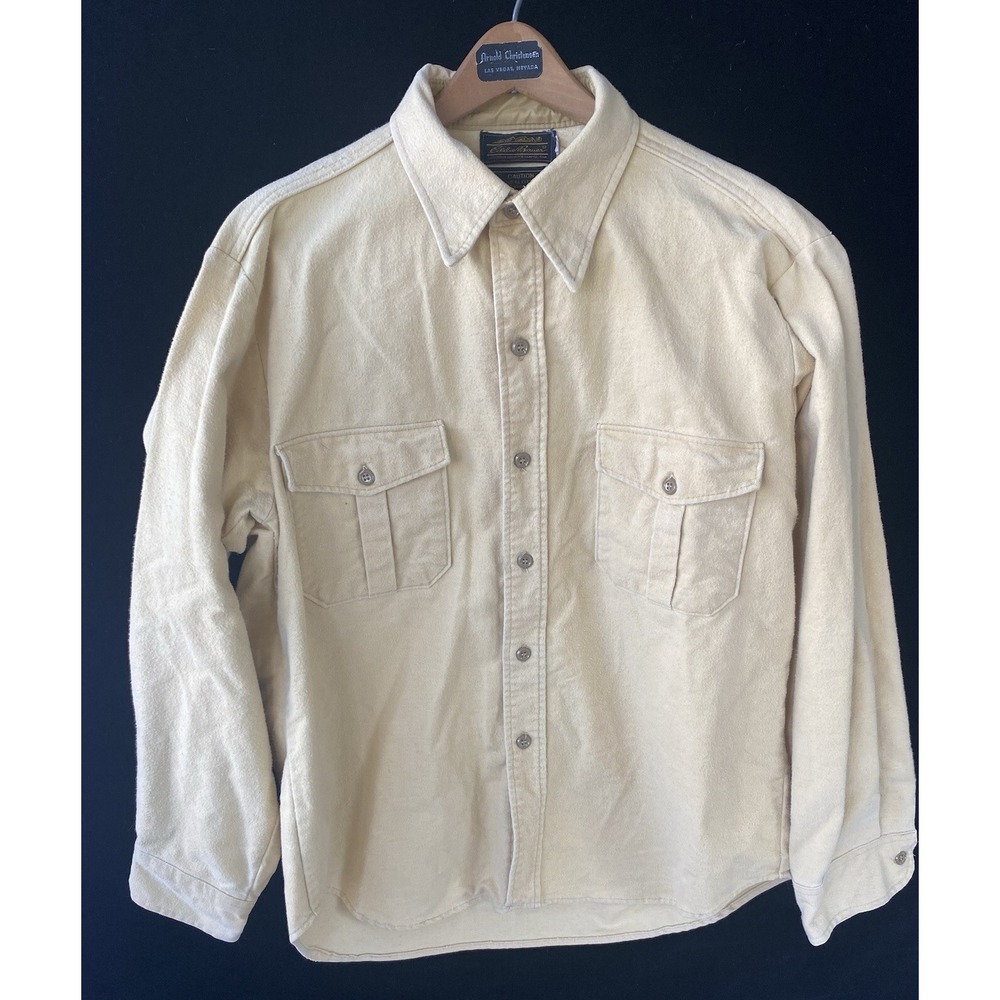Eddie Bauer Flannel Shirt‎ Men's Large Yellow